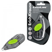 Корректирующая лента ERICH KRAUSE 'ErgoLine', с резиновой вставкой, 5 мм х 8 м, серый, 5360, 53604