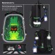 Ранец BRAUBERG PREMIUM, 2 отделения, с брелоком, 'Digital spider', LED-ЛАМПОЧКИ, 38х29х16 см, 273101