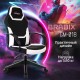 Кресло компьютерное BRABIX 'Alpha GM-018', ткань/экокожа, черное/белое, 532640, GM-018_532640