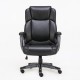Кресло офисное BRABIX PREMIUM 'Favorite EX-577', пружинный блок, рециклированная кожа, черное, 531934