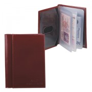 Бумажник водителя BEFLER 'Classic', натуральная кожа, тиснение, 6 пластиковых карманов, коньяк, BV.25.-1