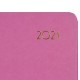 Ежедневник датированный 2021 МАЛЫЙ ФОРМАТ (100х150 мм) А6, BRAUBERG 'Select', балакрон, розовый, 111437