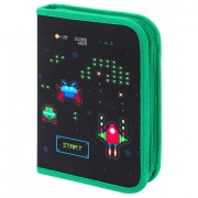 Пенал BRAUBERG с наполнением, 1 отделение, 1 откидная планка, 24 предмета, 21х14 см, 'Space strike', 273534