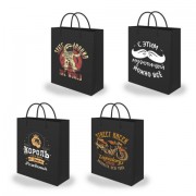 Пакет подарочный (1 штука) 18х10х23 см (M), 'Man Collection', ассорти, крафт, ЗОЛОТАЯ СКАЗКА, 700804