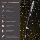 Ручка шариковая PARKER 'IM Core Black Lacquer CT', черный глянцевый лак, детали хром, синяя, 1931665