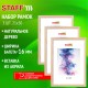 Рамка 21х30 см небьющаяся, КОМПЛЕКТ 3 шт., багет 16 мм, дерево, STAFF 'Sonata', цвет натуральный, 391386