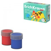 Гуашь пальчиковая ERICH KRAUSE 'Baby' с алоэ вера, 6 цветов по 20 мл, картонная упаковка, 61399