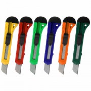 Нож канцелярский 18 мм КОМПЛЕКТ '5 шт. + 1 шт. В ПОДАРОК', фиксатор, блистер, STAFF EVERYDAY, 238770