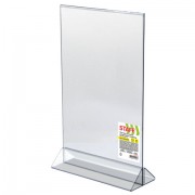 Подставка настольная для рекламных материалов ВЕРТИКАЛЬНАЯ (210х300 мм), А4, двусторонняя, STAFF, 291386