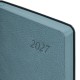 Ежедневник датированный 2027, А5, 138x213 мм, BRAUBERG 'Stylish', под кожу, гибкий, серо-голубой, 117975