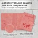 Обложка для паспорта и документов с защитой от считывания, 9 карманов, магнит, экокожа, розовая, BRAUBERG, 238755
