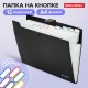 Папка-органайзер на кнопке 12 отделений, BRAUBERG 'Extra', А4, черная с белым, 271930