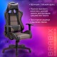Кресло компьютерное BRABIX 'GT Racer GM-100', две подушки, ткань, экокожа, черное/коричневое, 531819