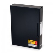 Папка 100 вкладышей BRAUBERG 'Business', черная, 0,8 мм, в пластиковом коробе, 224141