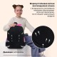 Рюкзак BRAUBERG FAVOUR, 2 отделения, 3 кармана, 'Сонный котик', 40х29х15 см, 272058