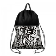 Мешок для обуви BRAUBERG с ручкой, карман на молнии, сетка, 51х41 см, 'Graffiti', 271062