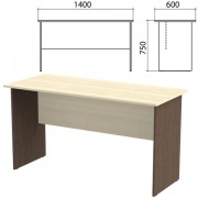 Стол письменный 'Канц', 1400х600х750 мм, цвет дуб молочный/венге (КОМПЛЕКТ)