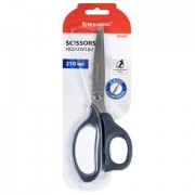 Ножницы BRAUBERG 'BOMB', 210 мм, графитовый цвет, 2-сторонняя заточка, эргономичные, 238856