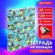 Тетрадь на кольцах А5 160х212 мм, 120 листов, картон, выборочный лак, клетка, BRAUBERG, 'Карпы Кои', 404730