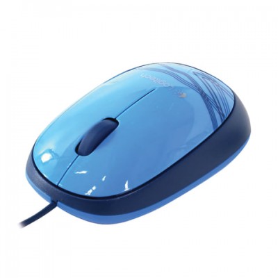 Мышь проводная LOGITECH M105, USB, 2 кнопки + 1 колесо-кнопка, оптическая, синяя, 910-003105