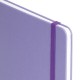 Блокнот А5 135x212 мм BRAUBERG 'Edge', под кожу, резинка, держатель, 80 л., клетка, сиреневый, 117150