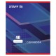 Тетрадь А5, 40 л., STAFF скоба, клетка, офсет №2 ЭКОНОМ, обложка картон, 'СТАНДАРТ', 402644