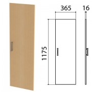Дверь ЛДСП средняя 'Монолит', 365х16х1175 мм, цвет бук бавария, ДМ42.1