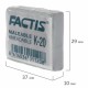 Ластик-клячка художественный FACTIS K 20 (Испания), 37х29х10 мм, супермягкий, серый, CCFK20
