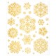 Наклейка для окон, 112 СНЕЖИНОК, КОМПЛЕКТ 4 шт., 30х38 см, глиттер, золото, ЗОЛОТАЯ СКАЗКА, 592570