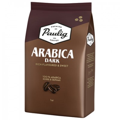 Кофе в зернах PAULIG (Паулиг) 'Arabica DARK', натуральный, 1000 г, вакуумная упаковка, 16608