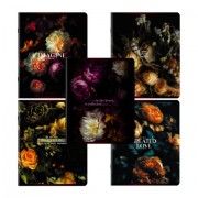 Тетради ДЭК А5 48 л. КОМПЛЕКТ 5 шт. BRAUBERG скоба, клетка, глянцевый лак, 'Цветы', 404928