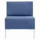 Кресло мягкое 'Хост' М-43, 620х620х780 мм, без подлокотников, экокожа, голубое