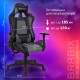 Кресло компьютерное BRABIX 'GT Racer GM-100', две подушки, экокожа, черное/серое, 531926