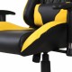 Кресло компьютерное BRABIX 'GT Master GM-110', две подушки, экокожа, черное/желтое, 531927