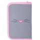 Пенал ЮНЛАНДИЯ, 1 отделение, картон с эффектом soft-touch, 19х11 см, 'Sweet whiskers', 272261