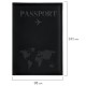 Обложка для паспорта 'Passport map', экокожа soft-touch, черная, STAFF, 238760