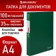 Папка 100 вкладышей BRAUBERG 'Office', зеленая, 0,8 мм, 271335