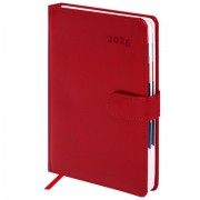 Ежедневник датированный 2026 А5 148х218 мм, GALANT 'Ritter', под кожу, красный, 117489