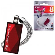 Флеш-диск 8 GB, SILICON POWER Touch 810, USB 2.0, красный, SP008GBUF2810V1