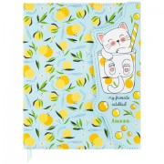 Дневник 1-11 класс 48 л., кожзам (твердая), магнитный клапан, ЮНЛАНДИЯ, 'Котик', 106562