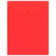 Папка-конверт с кнопкой прозрачная А4 BRAUBERG UNIVERSAL, вертикальная, красная, 0,15 мм, 273077