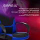 Кресло компьютерное BRABIX 'Alpha GM-018', ткань/экокожа, черное/синее, 532638, GM-018_532638