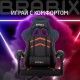 Кресло компьютерное BRABIX 'Shooter GM-123', 2 подушки, экокожа, черное/красное, 533190