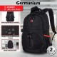 Рюкзак GERMANIUM 'S-06' универсальный, уплотненная спинка, облегченный, черный, 46х32х15 см, 226953