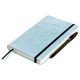 Ежедневник недатированный А5 138x213 мм, BRAUBERG 'Velvet', резинка, держатель, 160 л., серо-голубой, 116245