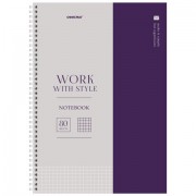 Тетрадь А4, 80 л., ОФИСМАГ, гребень, клетка, обложка картон, ОФИСНЫЙ СТИЛЬ, 405632