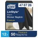 Салфетки бумажные нетканые сервировочные TORK 'LinStyle Premium', 39х39 см, 50 шт., чёрные, 478726