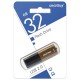 Флеш-диск 32 GB, SMARTBUY X-Cut USB 2.0, металлический корпус, коричневый/черный, SB32GBXC-BR