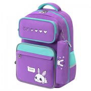 Рюкзак ЮНЛАНДИЯ COMPLETE с пеналом в комплекте, эрго-спинка, 'Lazy rabbit', 42х29х14 см, 274432