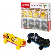 Ластик фигурный ПИФАГОР 'Скейт', 57х32х11 мм, ассорти, 222481